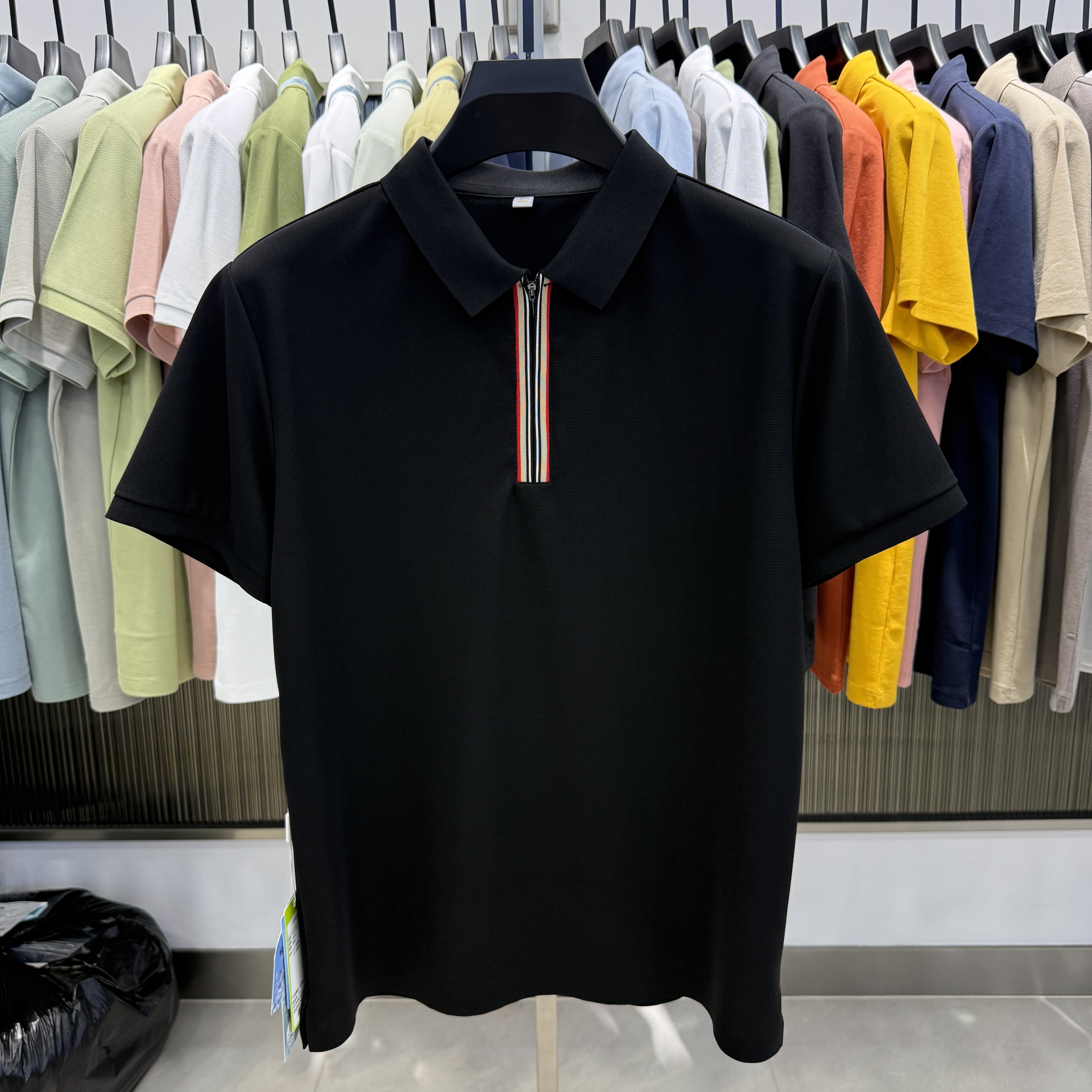 MX86520 66.2% Nylon 33.8% Spandex Polo Shirt