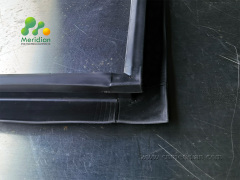 Hot-vulcanized corner-sealed frame