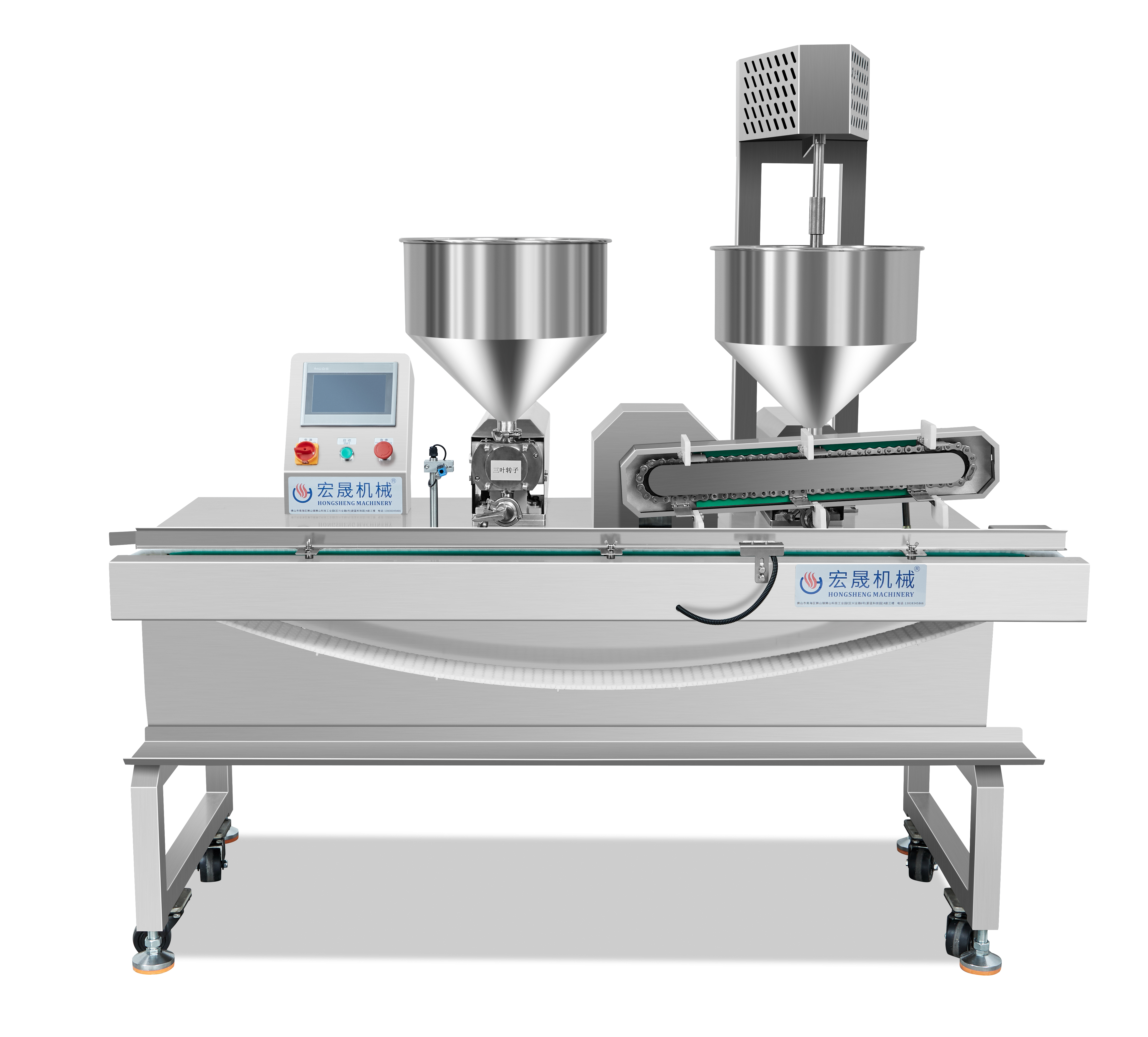 dual-pump spreading machine for cream and jam on toast and bread
automatic two-flavor topping applicator for bakery production line
simultaneous cream and sauce depositor for layered flavor products
Cream Depositor Filling Machine
Dual-Sauce Bread Machine