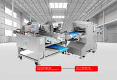 fully automatic crustless toast production line for square sandwich bread
industrial crustless bread line removing all four sides in one process
automatic crust removal and slicing line for perfect hotel toast
