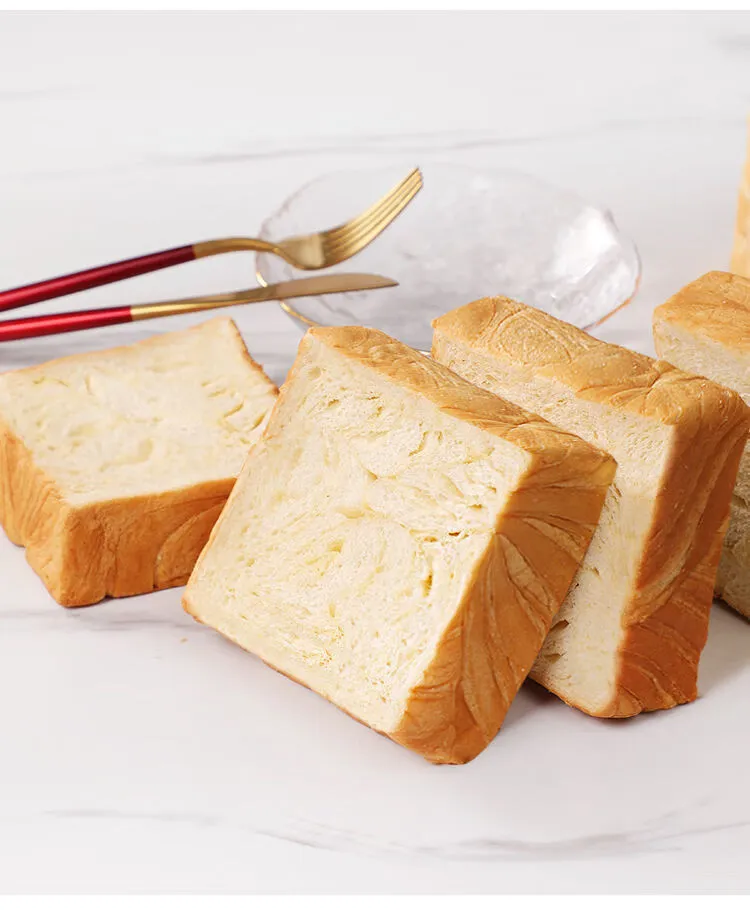 Thick sliced toast line detail showing the equipment frame