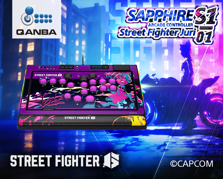 QANBA SAPPHIRE S1 Leverless Arcade Controller  CAPCOM  Street Fighter Juri