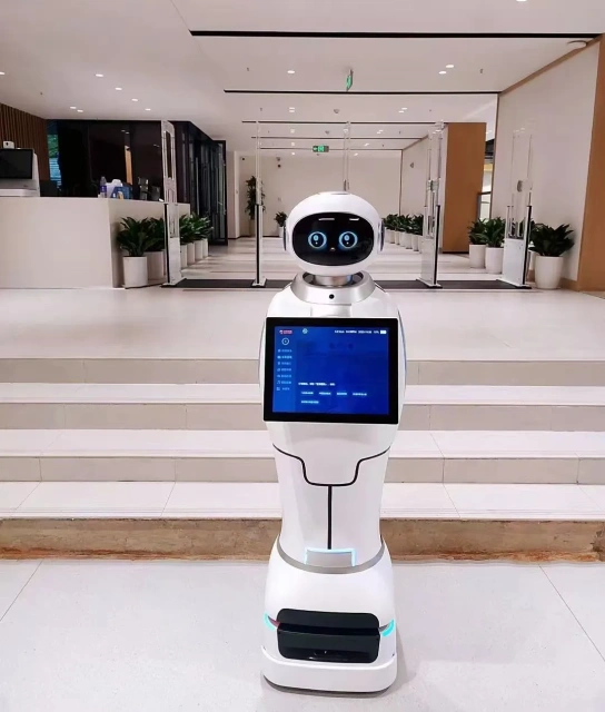 Intelligent Humanoid Reception Robot Guide Welcome Voice Interaction Explanation