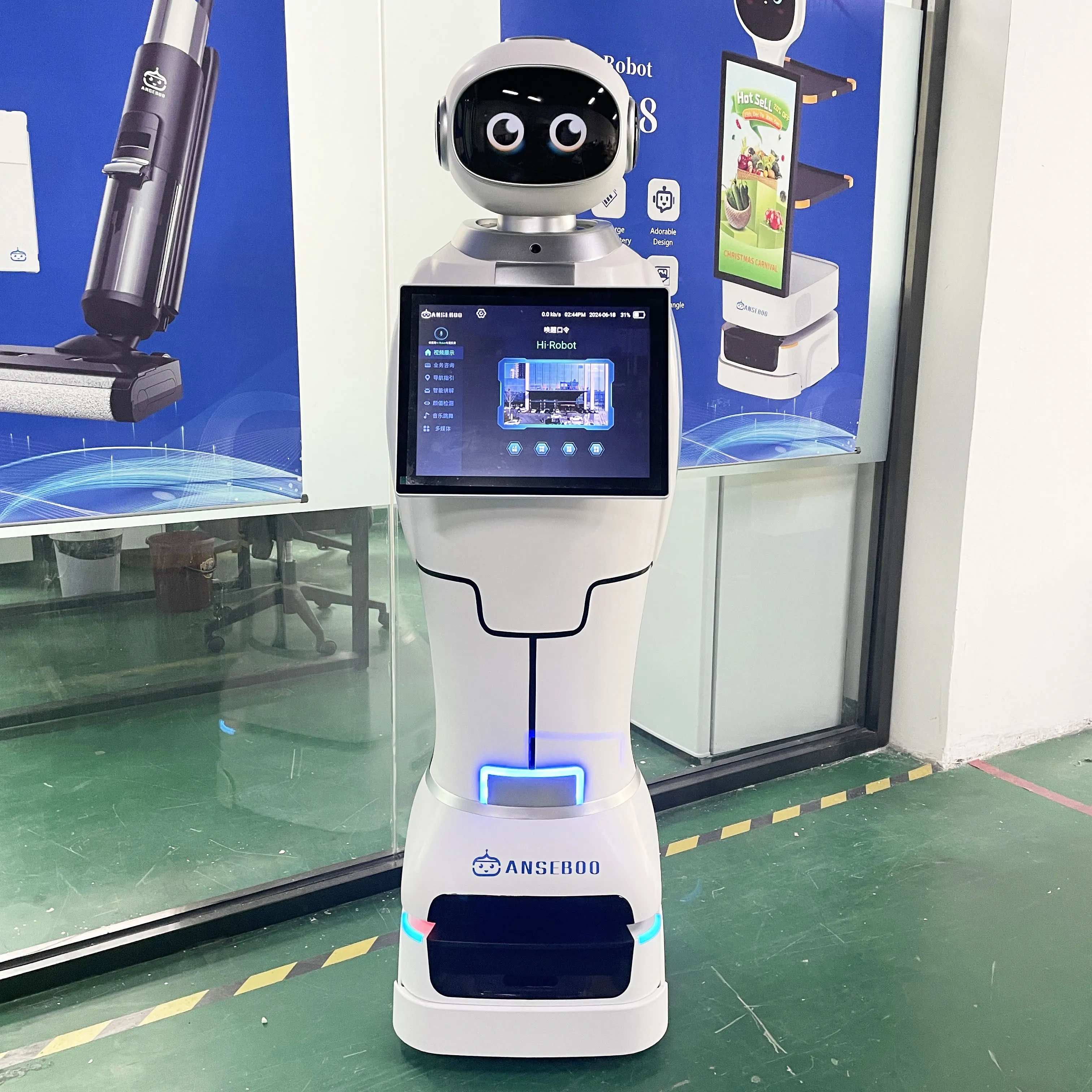 Intelligent Humanoid Reception Robot Guide Welcome Voice Interaction Explanation