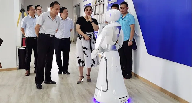Anseboo Humanoid Reception Robot 21.5 inches Screen Greeting and Guiding Service Robot