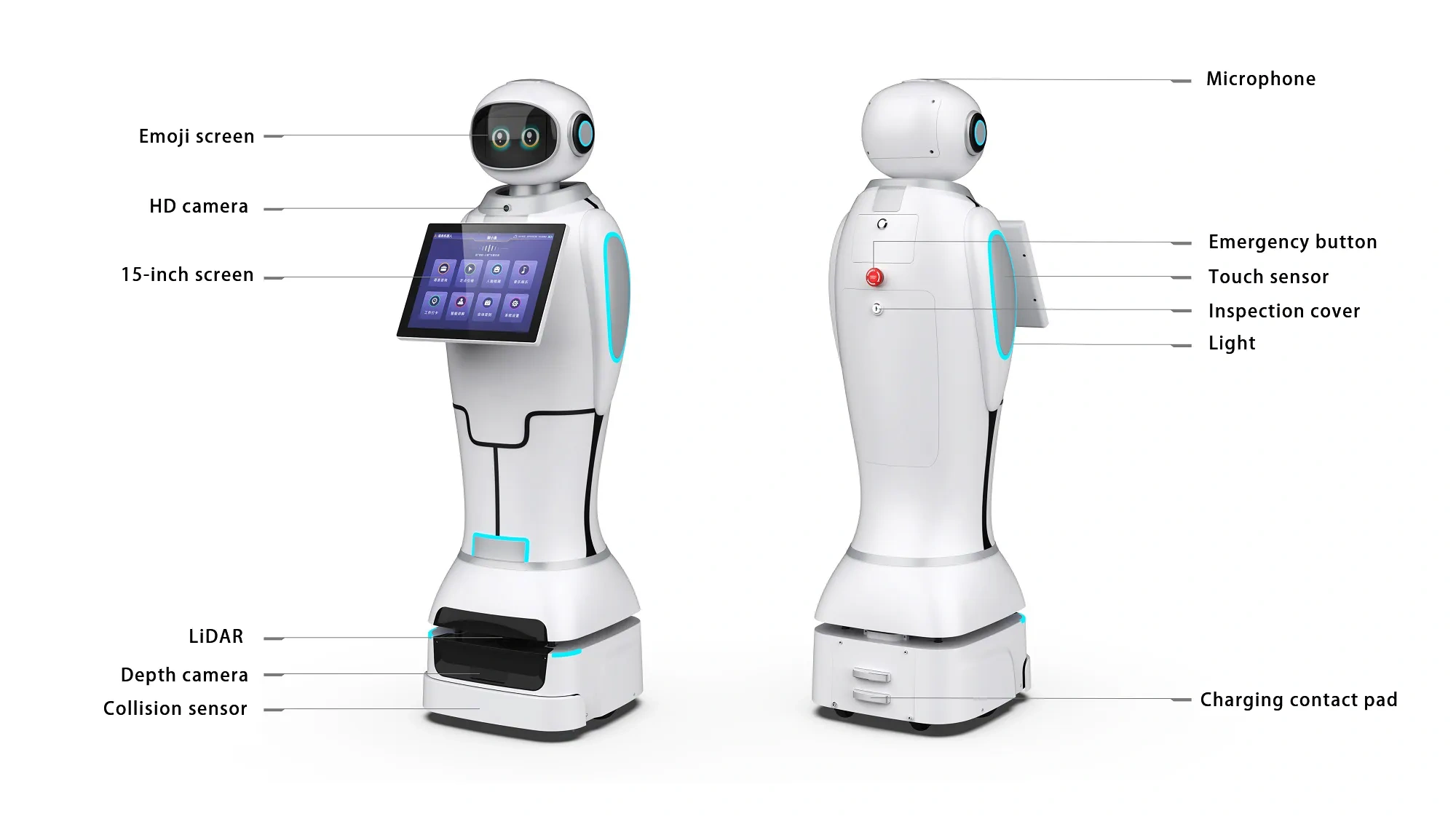 Intelligent Humanoid Reception Robot Guide Welcome Voice Interaction Explanation