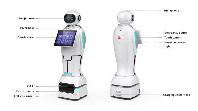Intelligent Humanoid Reception Robot Guide Welcome Voice Interaction Explanation