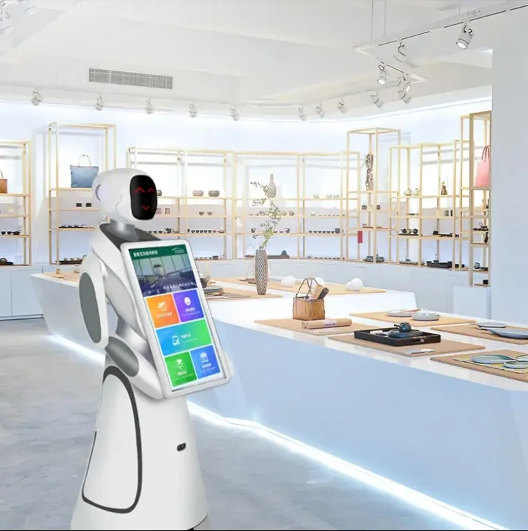 Anseboo Humanoid Reception Robot 21.5 inches Screen Greeting and Guiding Service Robot