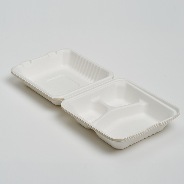 8″ 3-Compartment Clamshell