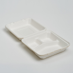 9″ 3-Compartment Clamshell