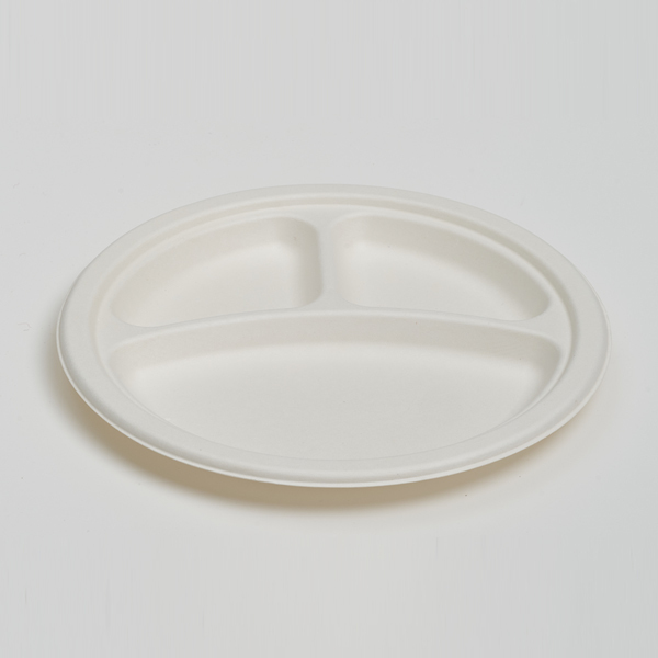 Wholesale disposable plates - 9" 3-compartment