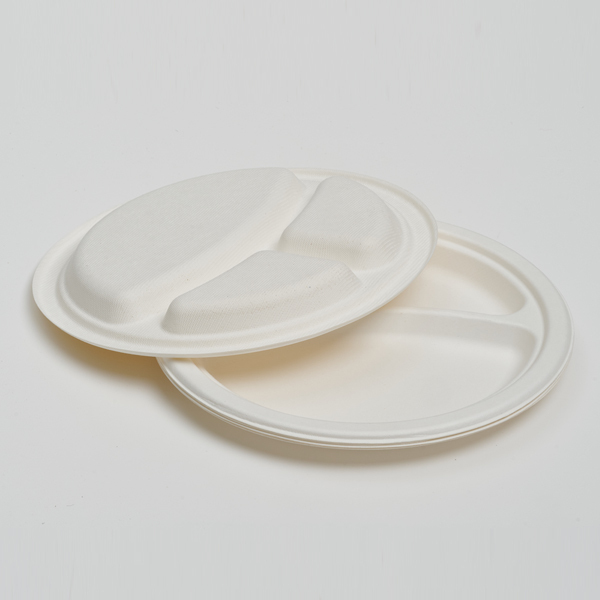 Wholesale disposable plates - 9" 3-compartment