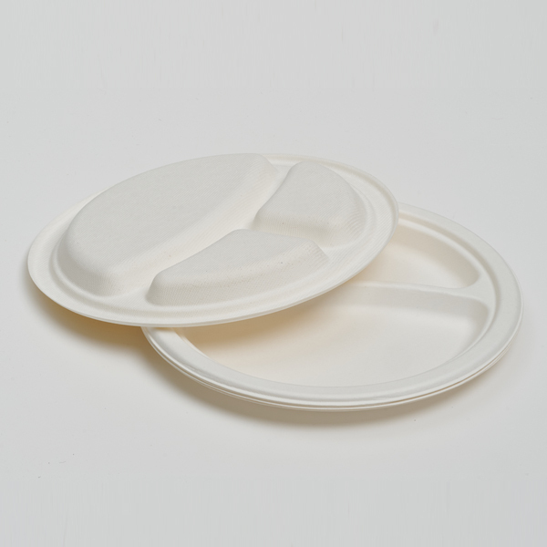 Wholesale disposable plates - 9" 3-compartment