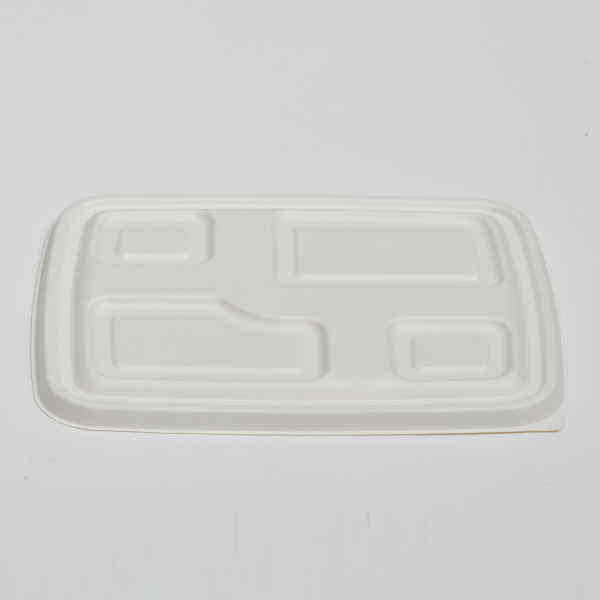 Pulp Lid for 4 Compartment Lunch Tray