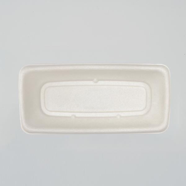 10×5 Disposable Bagasse Fiber Fruit and Vegetable Tray | Compostable
