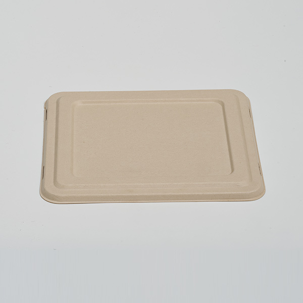 Pulp Lid for 4‑Compartment Food Tray Bagasse Compostable