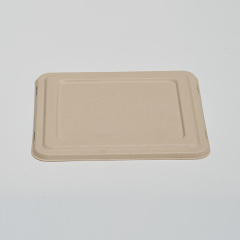 Pulp Lid for 4‑Compartment Food Tray Bagasse Compostable