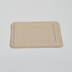 Pulp Lid for 4‑Compartment Food Tray Bagasse Compostable
