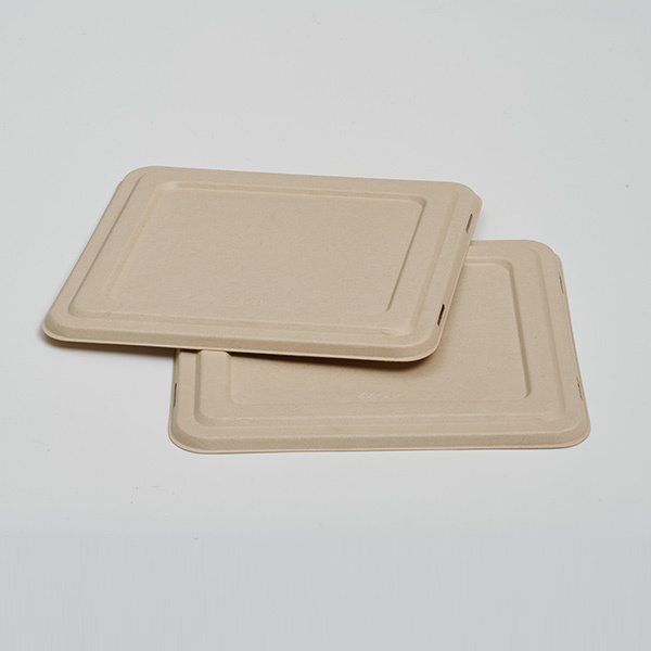 Pulp Lid for 4‑Compartment Food Tray Bagasse Compostable