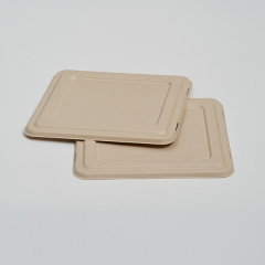 Pulp Lid for 4‑Compartment Food Tray Bagasse Compostable