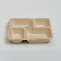 Pulp Lid of 4-Com Food Tray