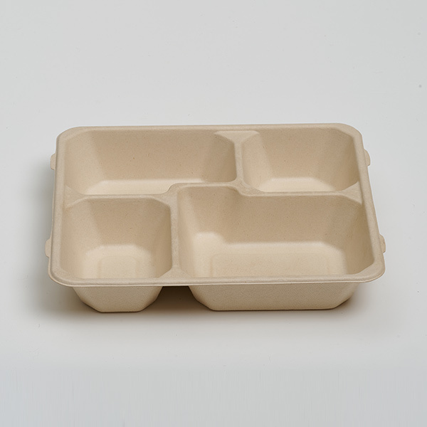 Pulp Lid of 4-Com Food Tray