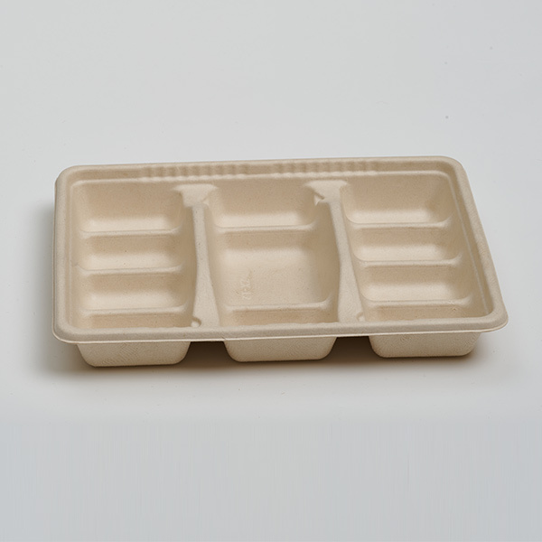 12‑Compartment Disposable Bagasse Dumpling Tray – Compostable Food Container