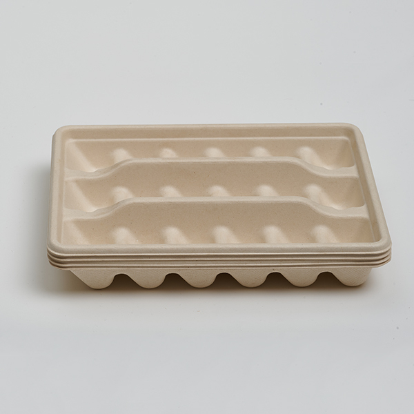 18‑Compartment Disposable Bagasse Dumpling Tray Compostable Food Safe