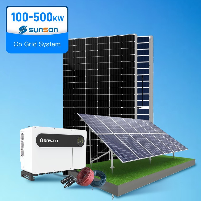 نظام SUNSON التجاري على الشبكة بقدرة 100 كيلو وات و300 كيلو وات و500 كيلو وات