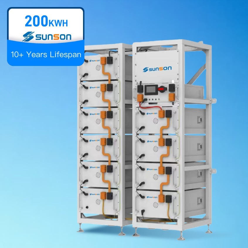 Batería de litio de alto voltaje SUNSON de 50 kWh, 100 kWh, 150 kWh y 200 kWh, 51 V y 200 Ah.
