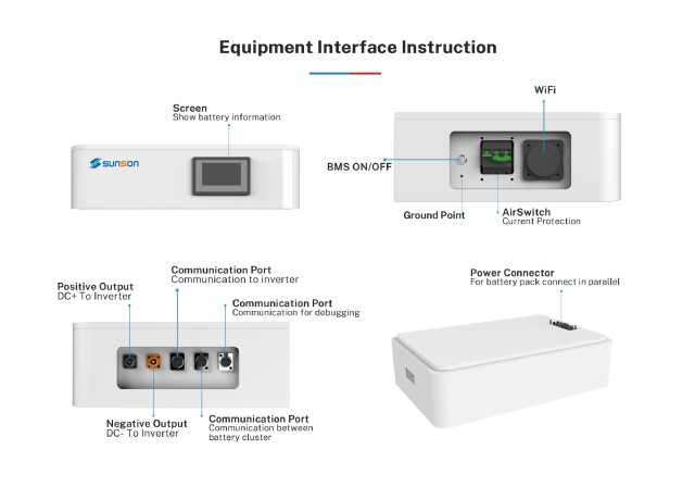 SUNSON 20kwh 30kwh 40kwh HV Stacked Lithium Battery