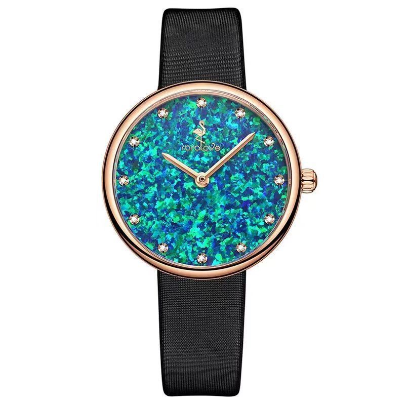 Rorolove 12-carat natural diamond ladies' simple, trendy and fashionable wristwatch
