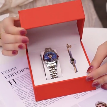 Exhibition-style live-streaming best-selling Swiss brand watch - new women's wristwatch with elegant style, water-resistant and luminous - one-off wholesale available