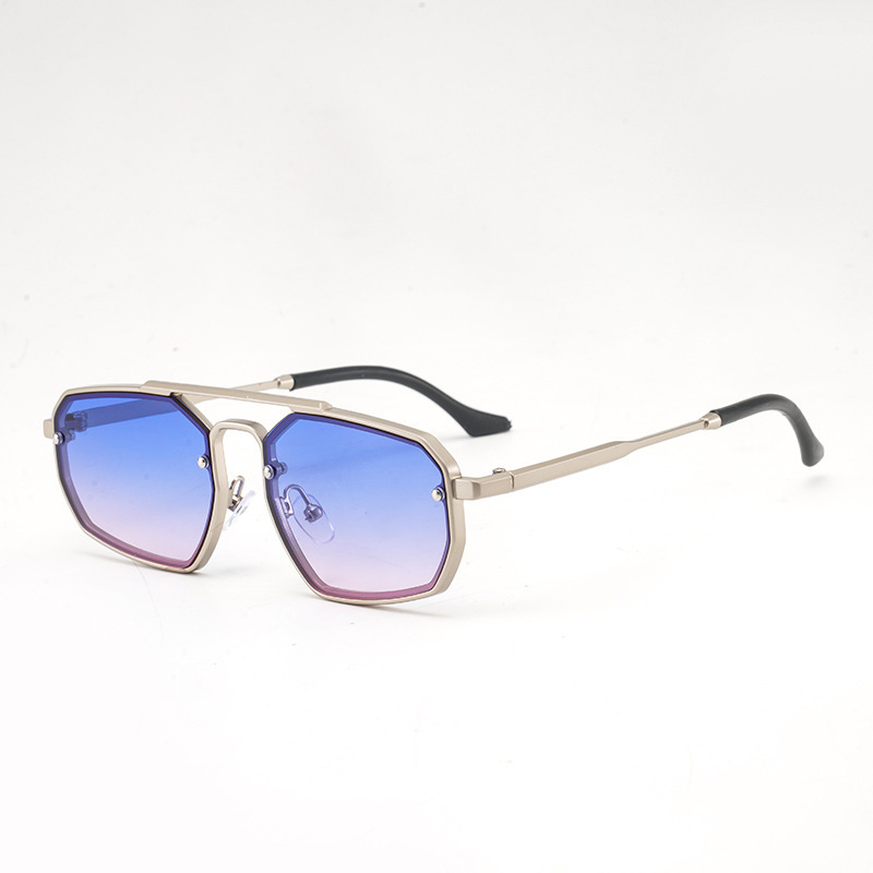 2025 Cross-border Aluminum-Magnesium Toad Mirror Double-Rail Sunglasses Trendy Metal Eyeglasses Modern Charm Retro Sunglasses