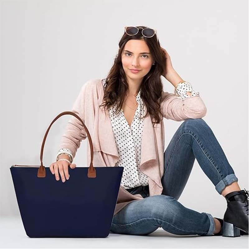 【Amazon Bestseller - Large Capacity Commuting Tote Bag with Shoulder Strap - Daily Versatile and Simple Zipper Women's Handbag】