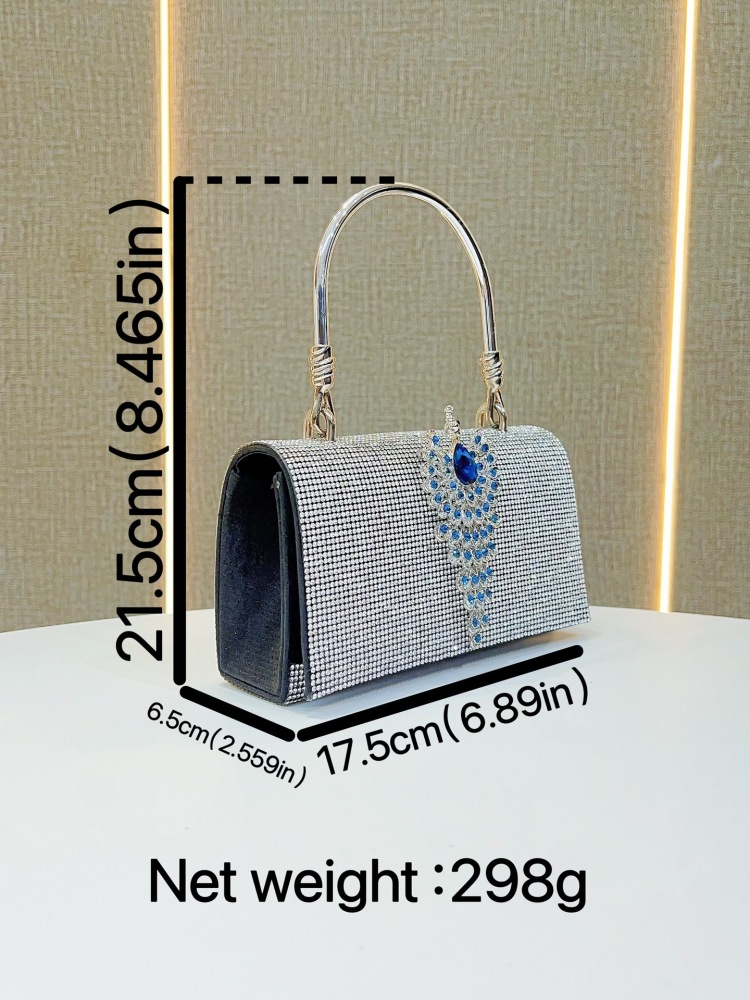New cross-border diamond-studded evening bag - luxurious handbag for women, fashionable banquet handbag for women, dress-up evening gown cross-body bag