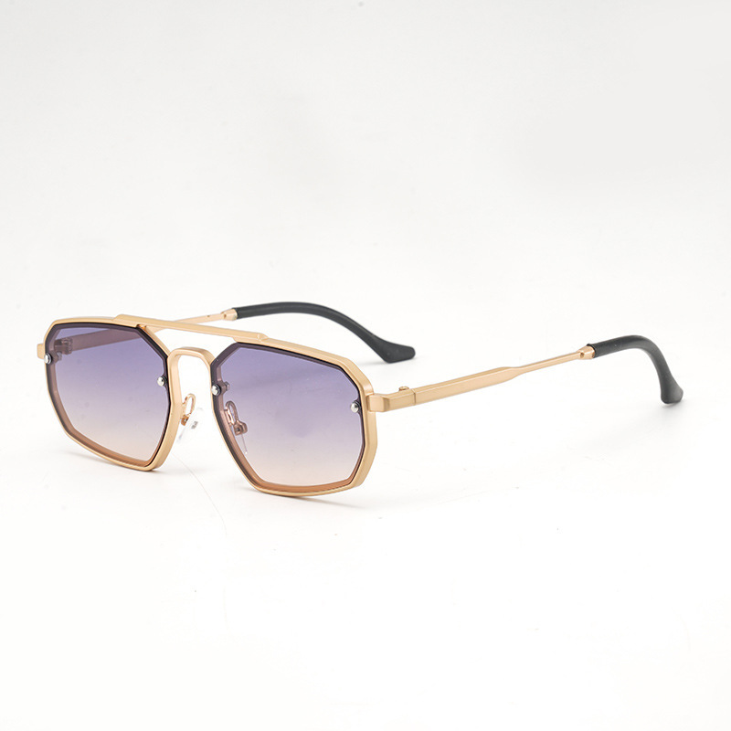 2025 Cross-border Aluminum-Magnesium Toad Mirror Double-Rail Sunglasses Trendy Metal Eyeglasses Modern Charm Retro Sunglasses