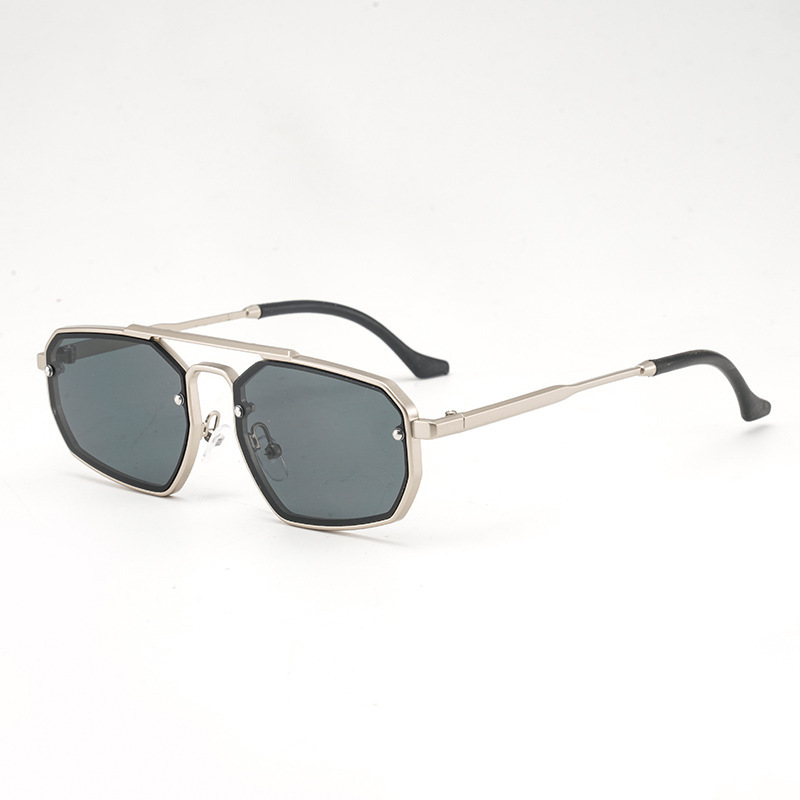 2025 Cross-border Aluminum-Magnesium Toad Mirror Double-Rail Sunglasses Trendy Metal Eyeglasses Modern Charm Retro Sunglasses