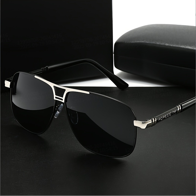 Advanced cross-border fashion dual-purpose day and night UV-protective sunglasses, trendy new style frames, 2025 model, men's sunglasses