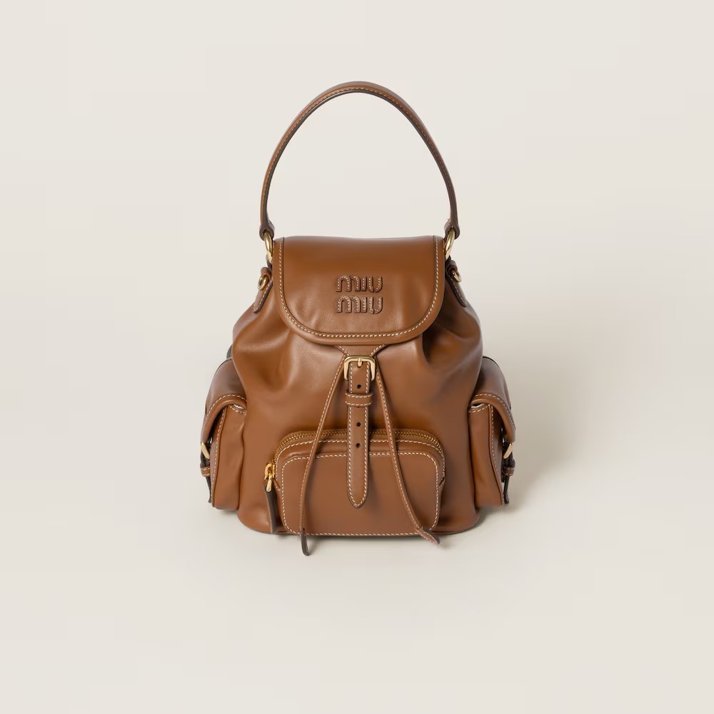 Leather backpack