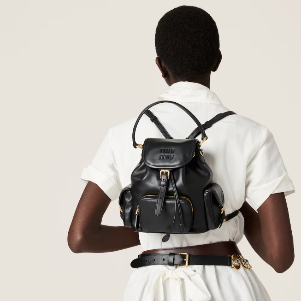 Leather backpack