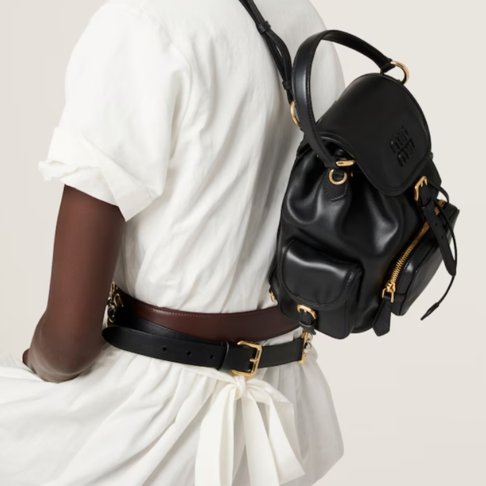 Leather backpack