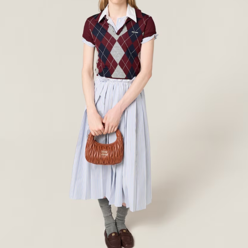 Wander matelassé nappa leather hobo bag