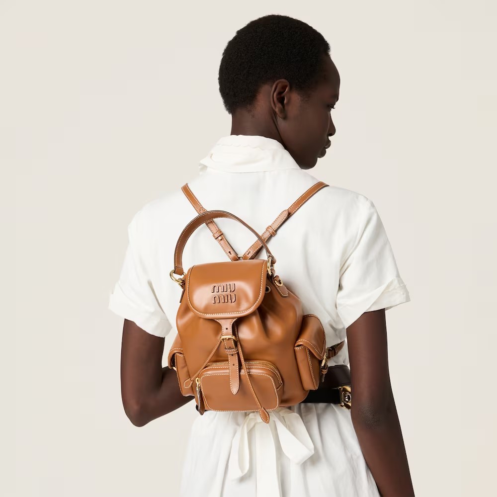 Leather backpack