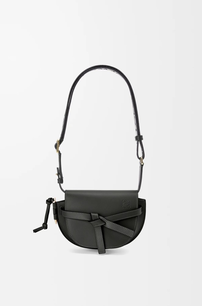 Mini Gate Dual bag in soft calfskin and jacquard
