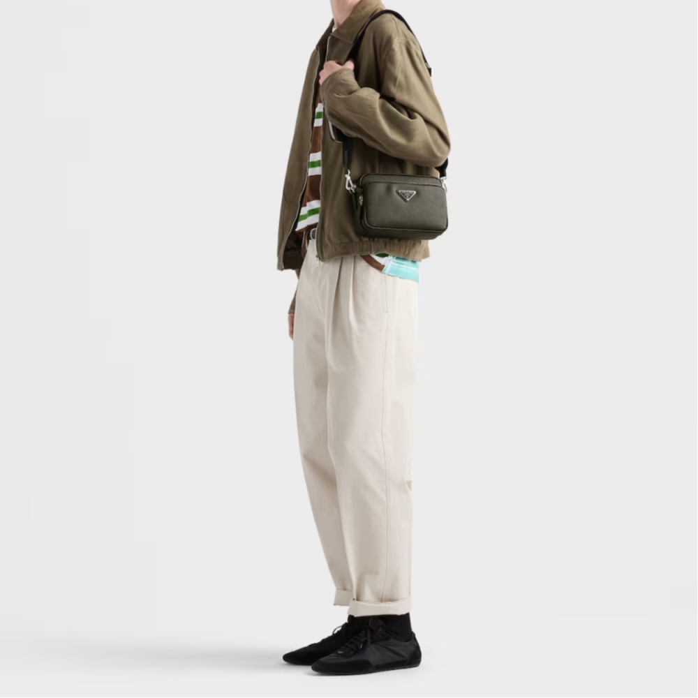 Saffiano leather shoulder bag