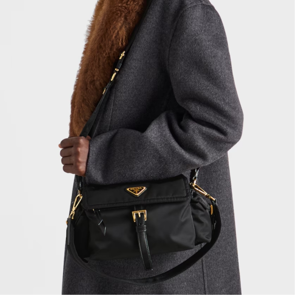 Prada Explore medium Re-Nylon shoulder bag with flap