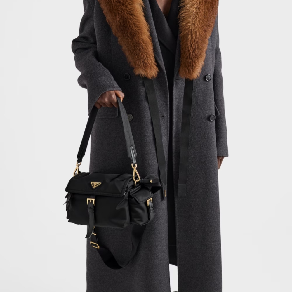 Prada Explore medium Re-Nylon shoulder bag with flap