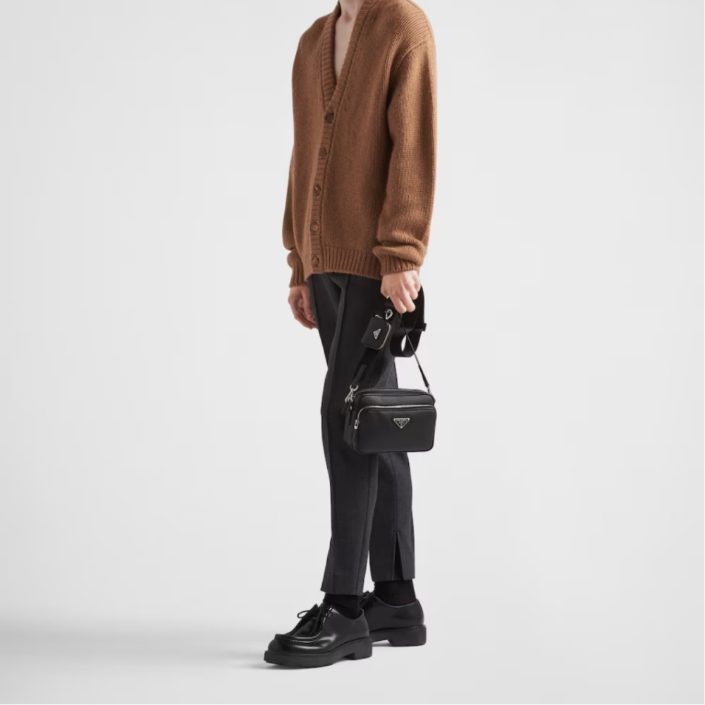 Saffiano leather shoulder bag