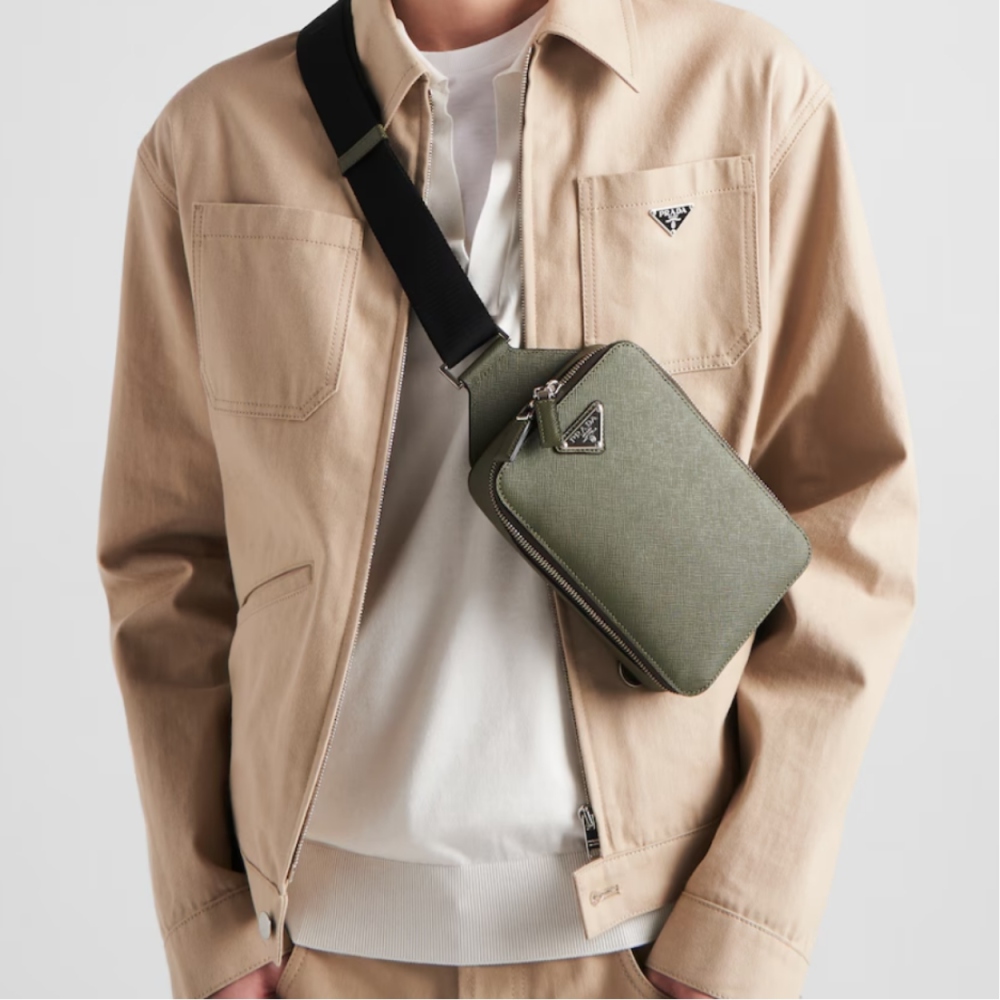 Prada Brique Saffiano leather bag
